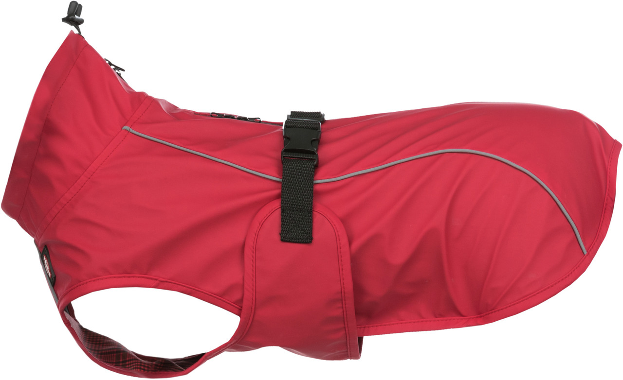 TRIXIE Hundemantel "Prime", für Hunde, Schutz vor Kälte-Nässe, reflektierend, verstellbar, Leinenöffnung, ideal bei schlechtem Wetter.
