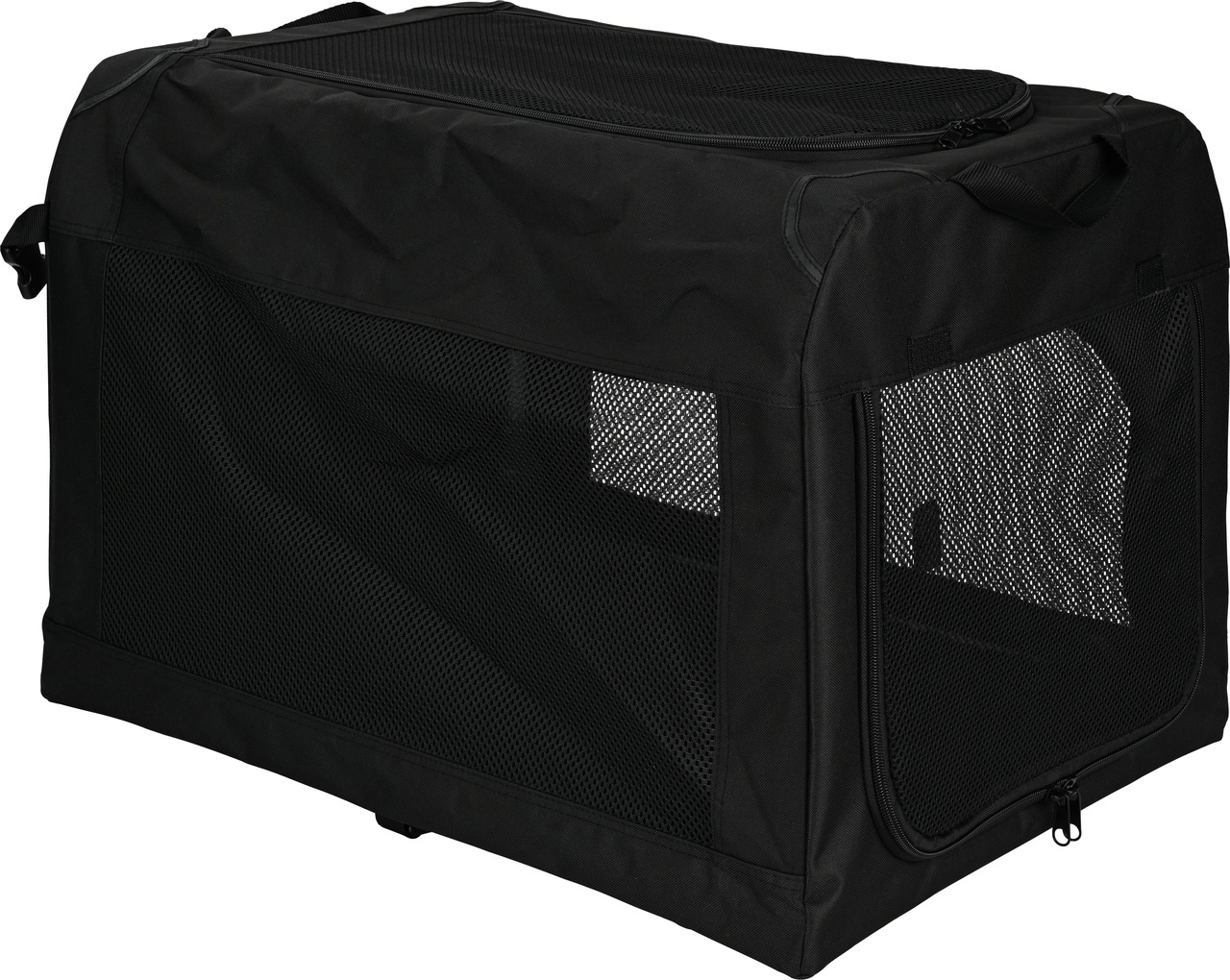 Transportbox AniOne für Hunde/Katzen, faltbar, robust, mit Netzfenstern f. Belüftung/Sicht, ideal f. Reisen/Tierarzt, Details s. Bild.