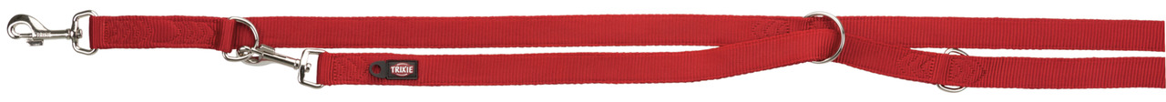 TRIXIE Adjustable Leash, rote Hundeleine aus Nylon, für Hunde aller Größen, 3-fach verstellbar, 2 m, stabil, ideal für Training.