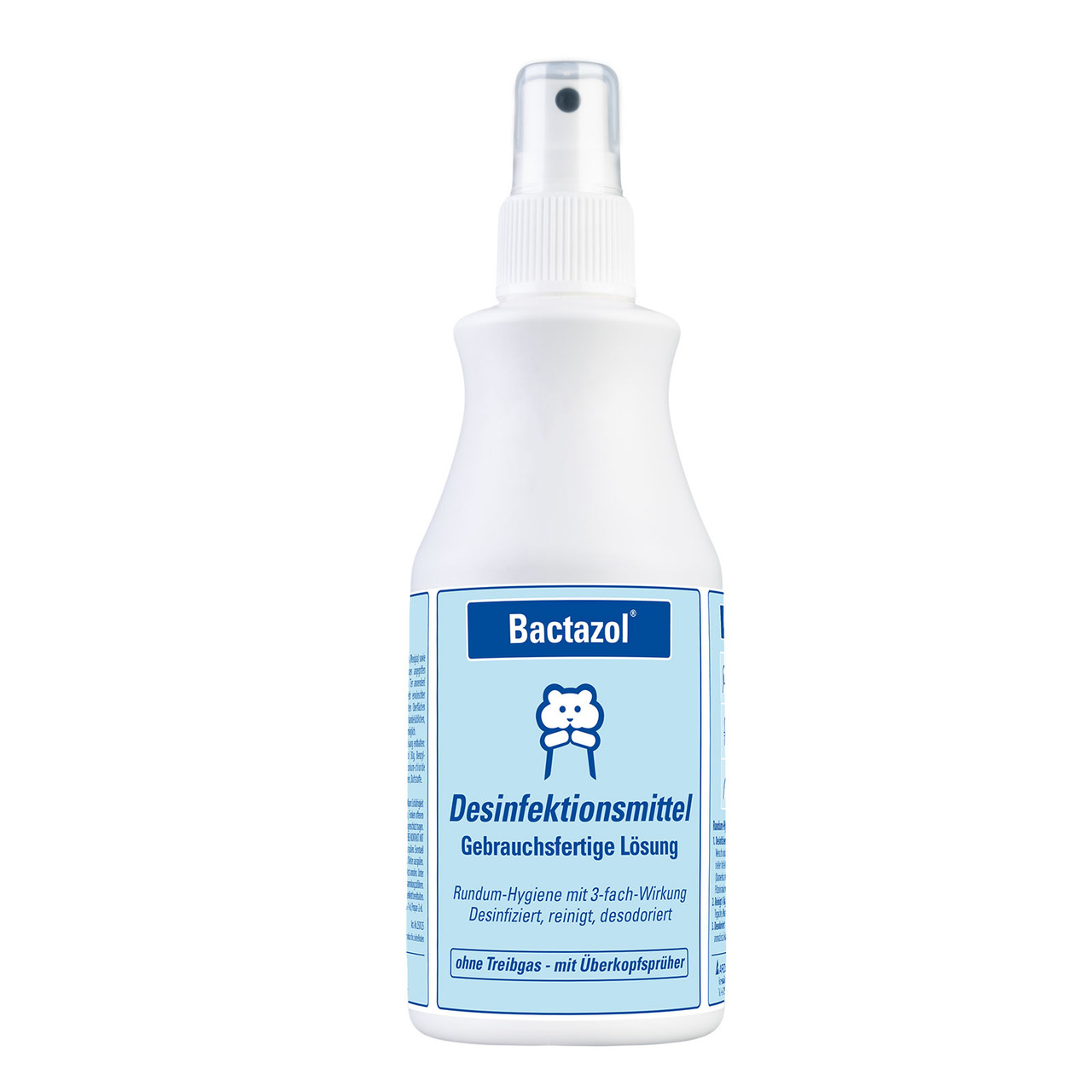 Bactazol Desinfektionsmittel, 250 ml, für Tierbedarf: desinfiziert, reinigt, desodoriert, ohne Treibgas, mit Überkopfsprüher.