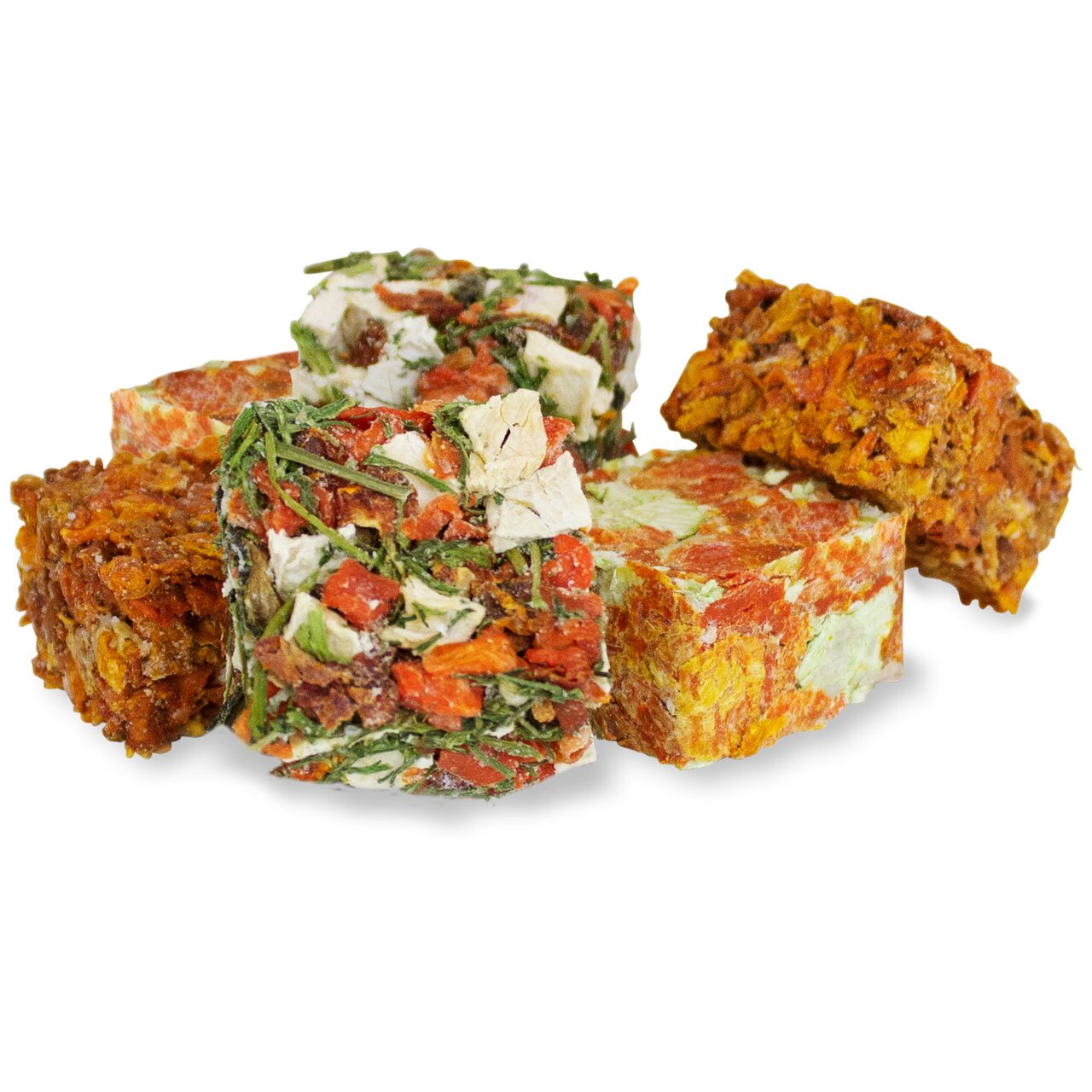 Bunte Kräuter- und Gemüsekugeln von JR FARM für Kleintiere, natürliche Knabberei, ideal als Snack, ohne Zusatzstoffe, 150 g.