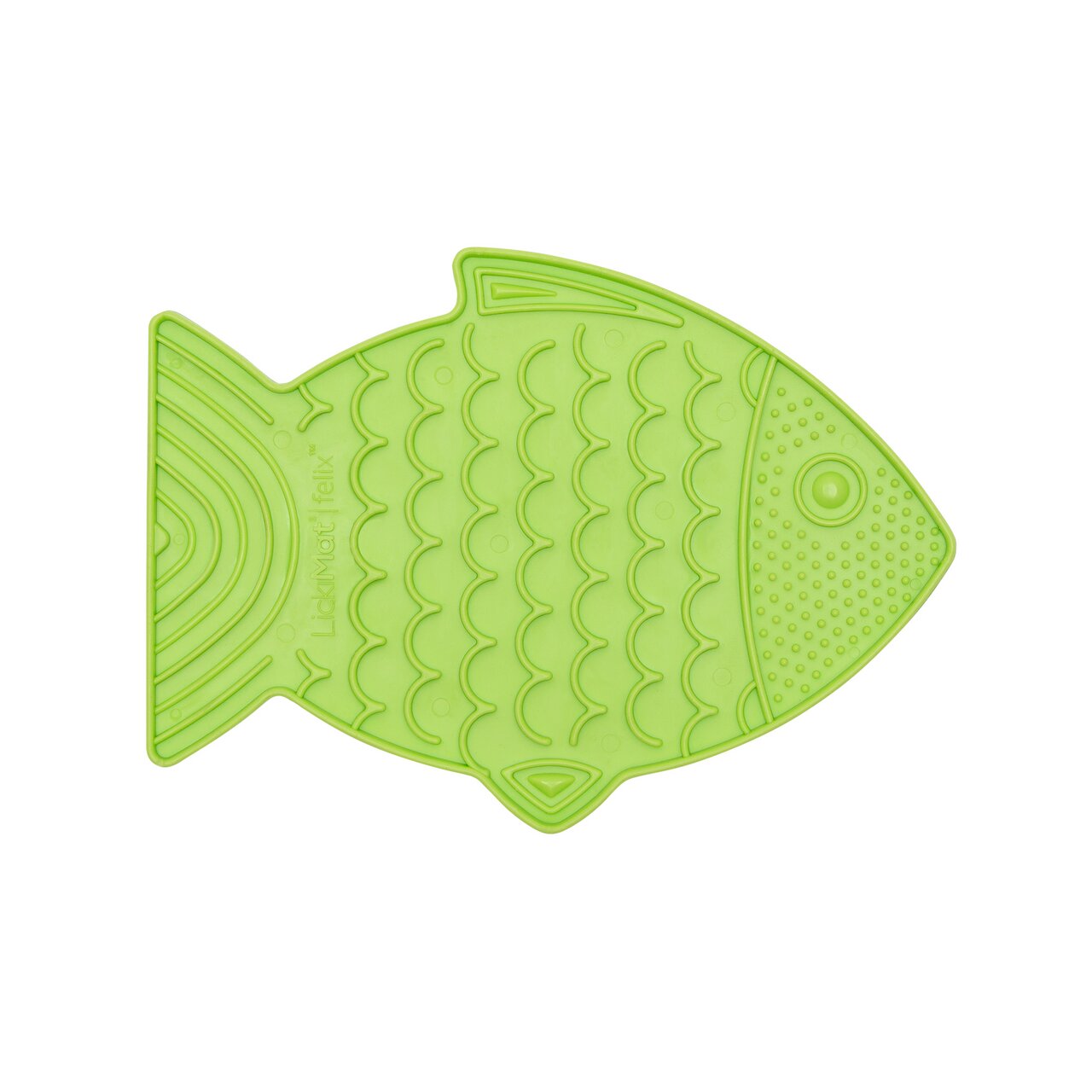 LickiMat Felix Schleckmatte Fischform, für Hunde/Katzen, Beschäftigung+Stressreduktion, rutschfest, fördert Zahngesundheit.