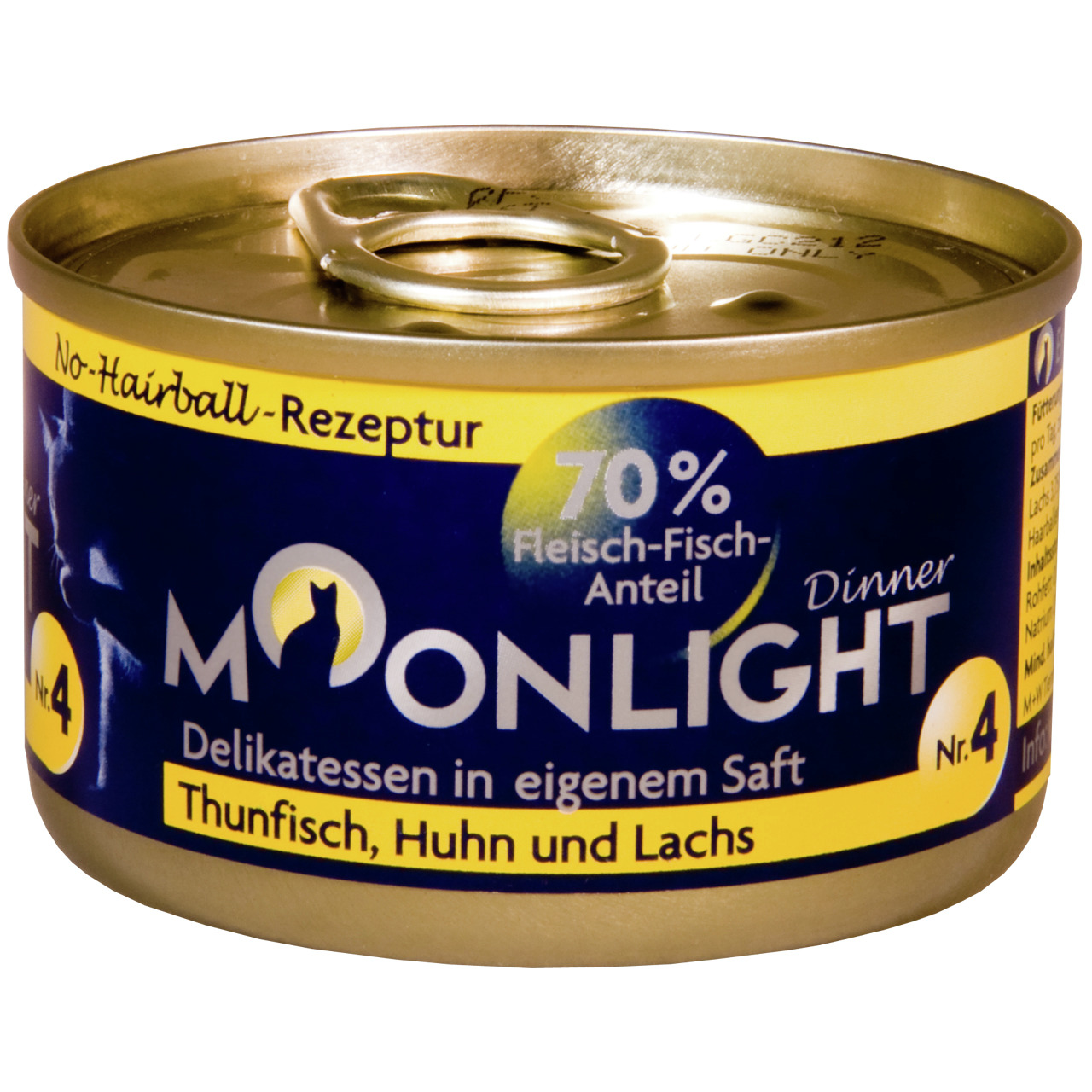 Moonlight-Dinner Nr. 4 Thunfisch, Huhn und Lachs 80 Gramm Katzennassfutter
