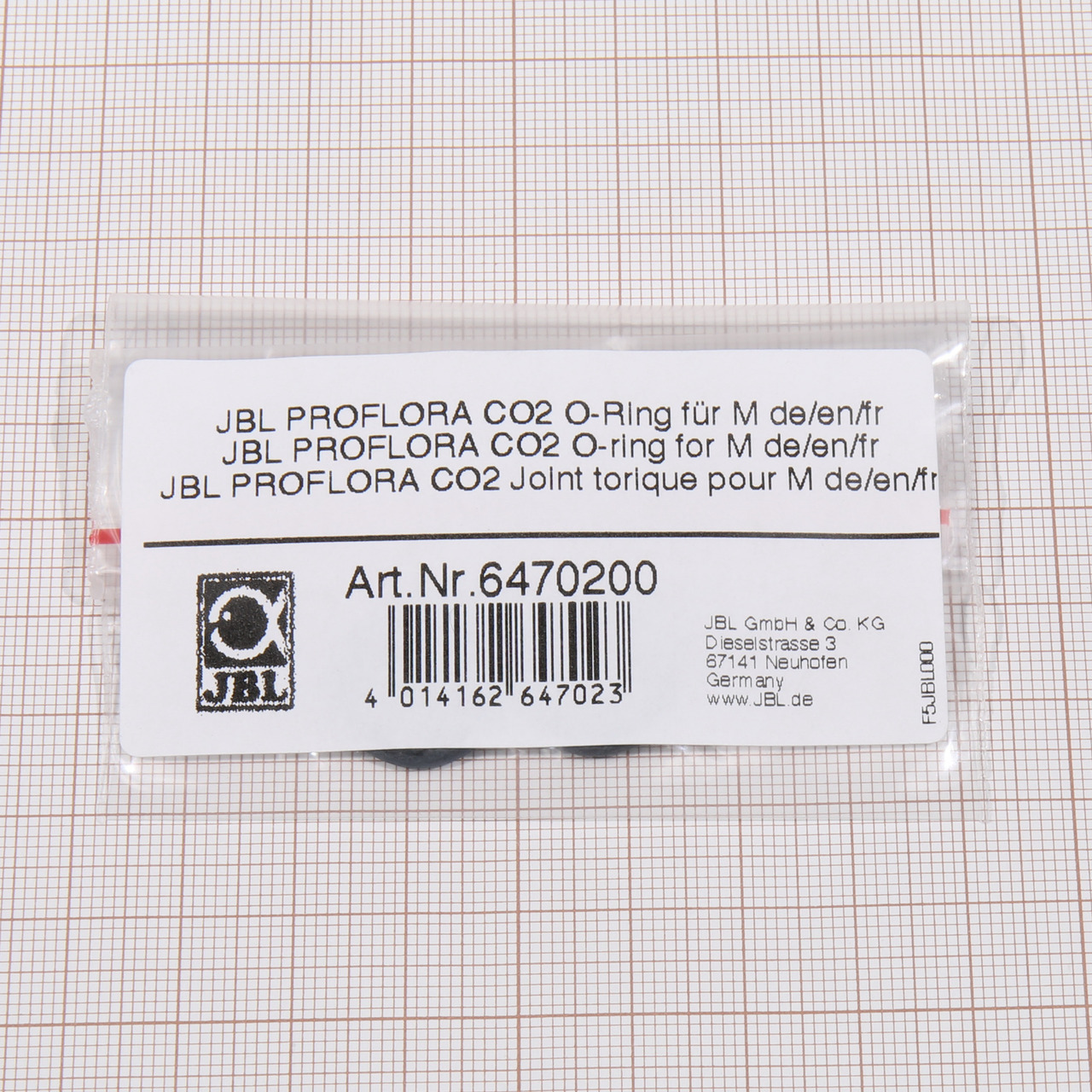 JBL PROFLORA CO2 O-Ring, Ersatzteil für CO2-Druckminderer, Zielgruppe: Aquarienbesitzer, Farbe: Schwarz, Art.-Nr.: 6470200.