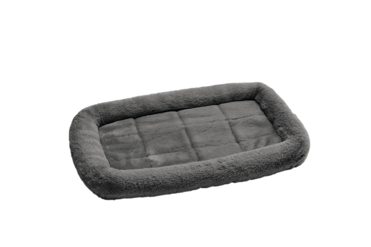 HUNTER Hundebett "Gent", grau, weich-plüschig, für Hunde aller Größen, hoher Komfort, ideal für Ruhephasen.