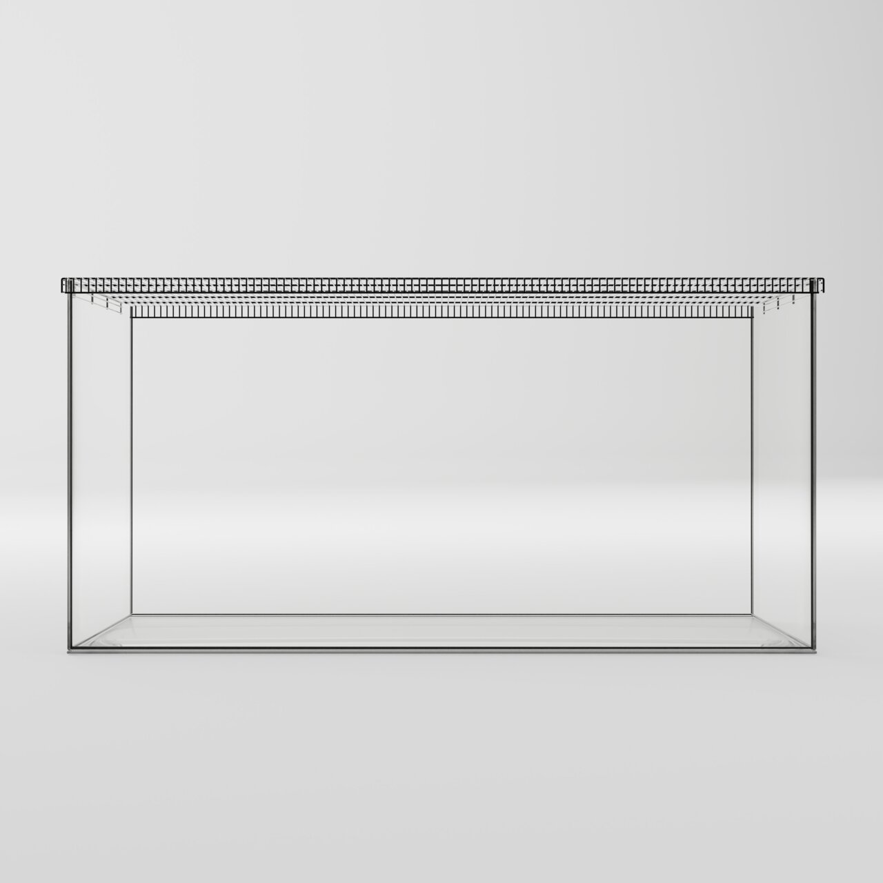 Allpets Aquarium, rechteckig, transparent, für Aquaristik-Enthusiasten, klares Glas, abnehmbare Abdeckung, ideal für Fische, groß.