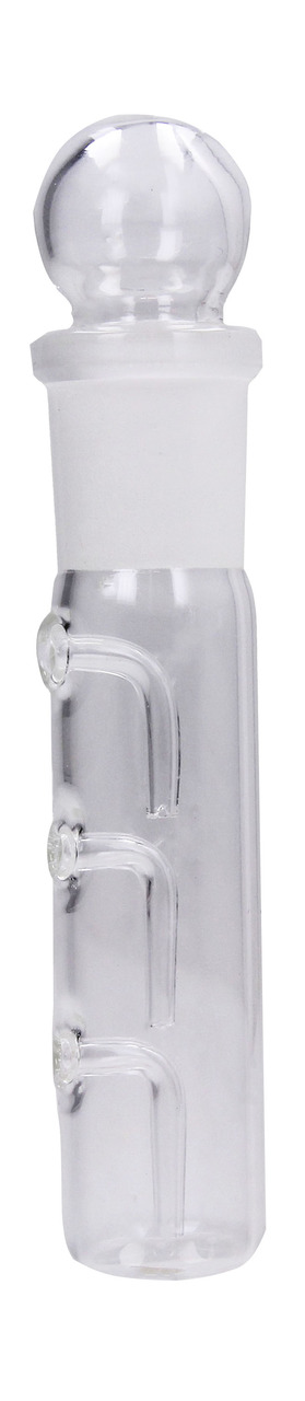Transparentes Glaszubehör mit kugelförmigem Verschluss & 3 Röhren, präzise verarbeitet, aus hochwertigem Glas. EAN: 4030364999692.