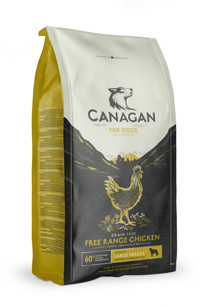 Canagan Free Range Chicken, Hundefutter für große Rassen, getreidefrei, Freilandhuhn, 12 kg, für alle Lebensphasen.