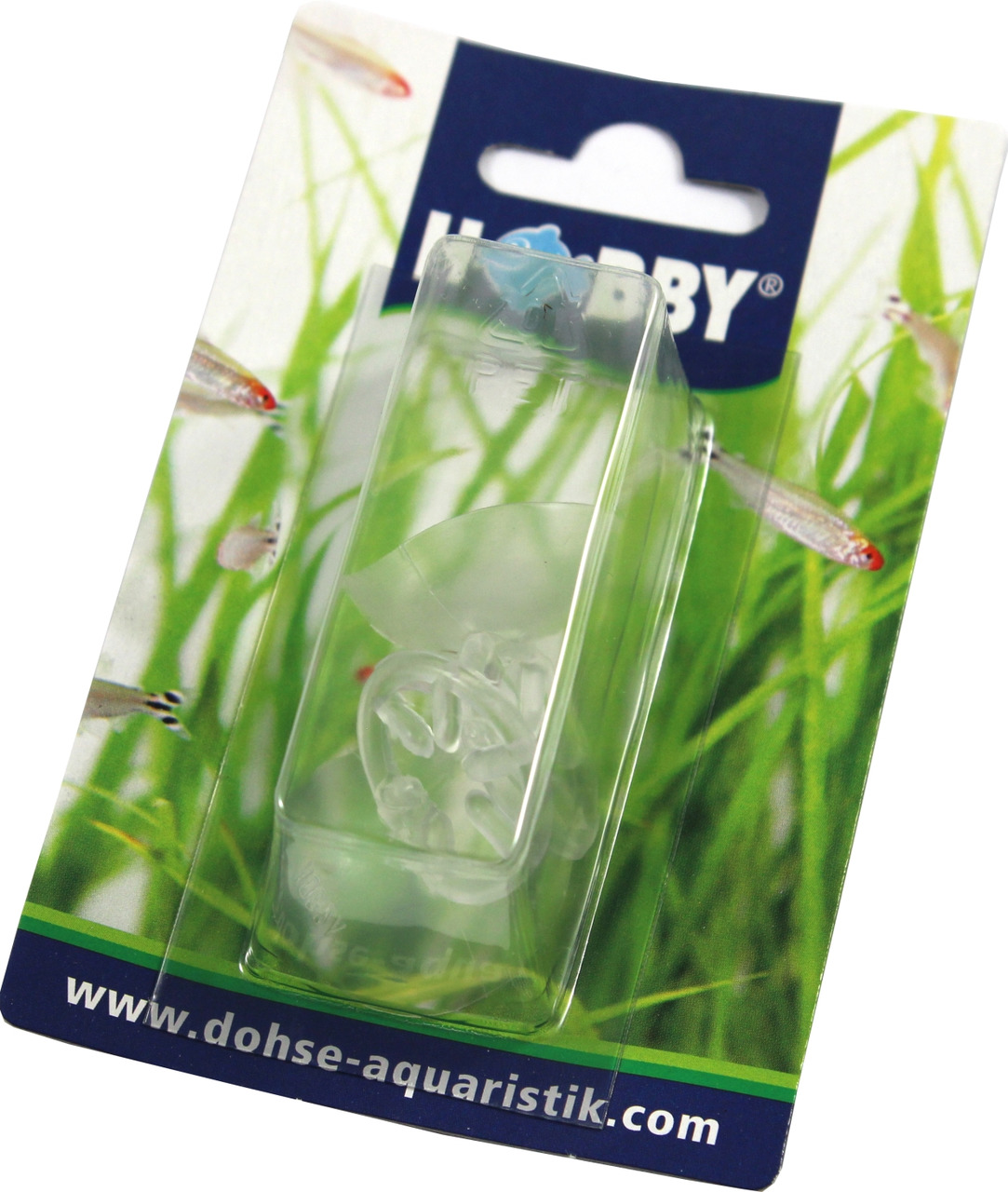 HOBBY Hobby Saugnapfhalter, für Aquaristik-Enthusiasten, transparent, zur Befestigung von Zubehör in Aquarien, mehrere Saugnäpfe.