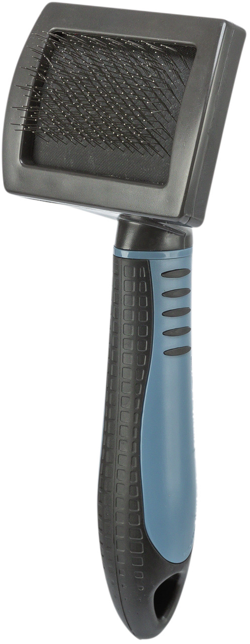 TRIXIE Softbürste für Hunde & Katzen, ergonom. Griff, Metallborsten, entfernt loses Fell & pflegt Unterfell.