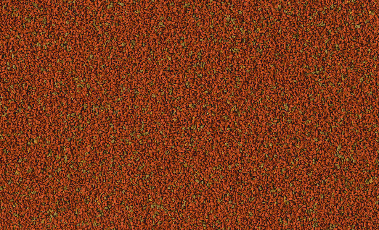 Tetra TetraMin Granules, Granulatfutter für trop. Süßwasser-Zierfische, ausgewogene Ernährung, rot-braune-grüne Granulate.