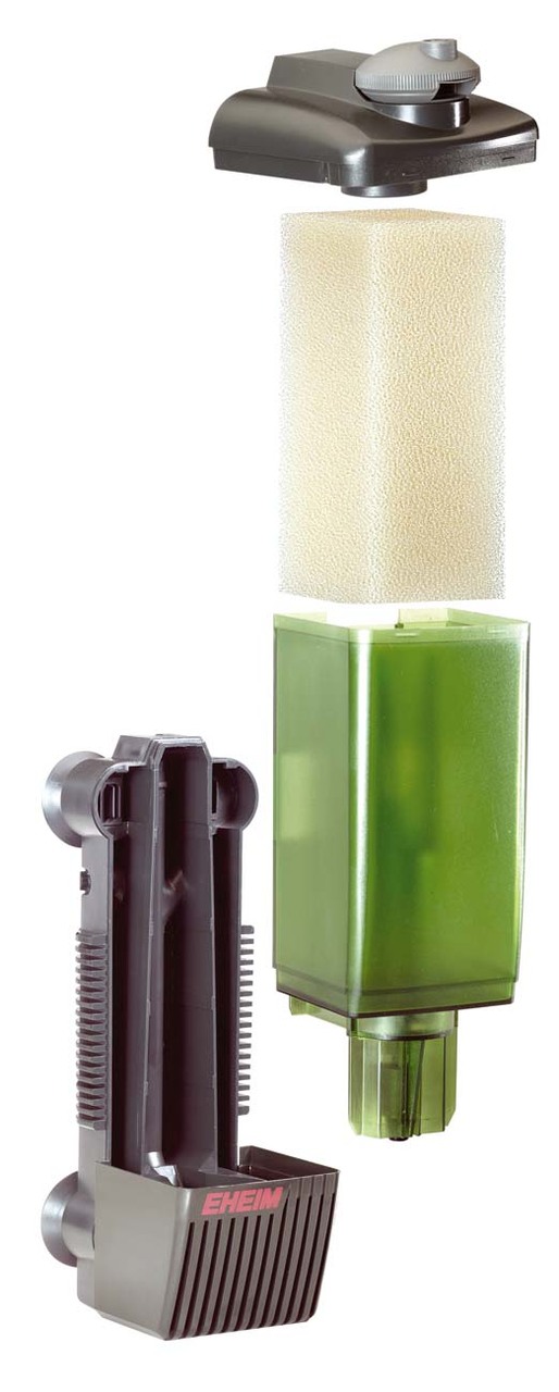 EHEIM Innenfilter aquaball 130, für Aquarien bis 130L, modular, flex. anpassbar, mit grünem Filterbehälter & weißem Schaumstofffilter.
