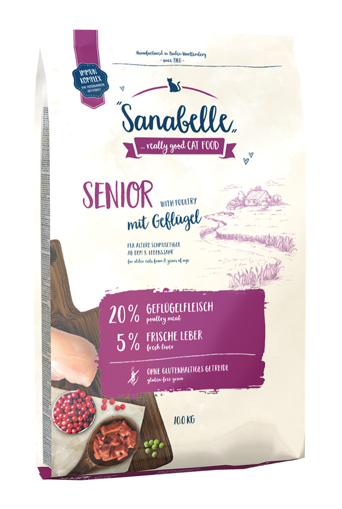 Sanabelle Senior mit Geflügel 10kg Katzentrockenfutter