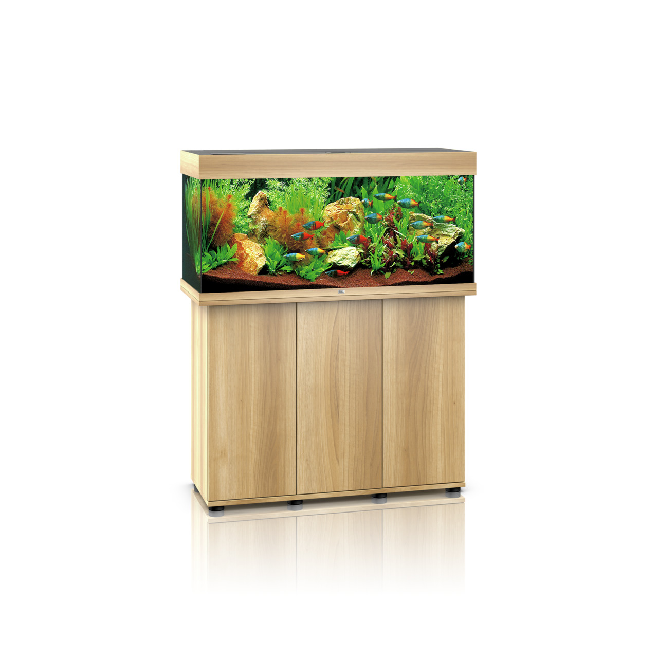 JUWEL Rio 240 LED Aquarium-Set, 240 l, Holzoptik, LED, Filter, für Süßwasserfische & Pflanzen, ideal für Aquaristik-Fans.