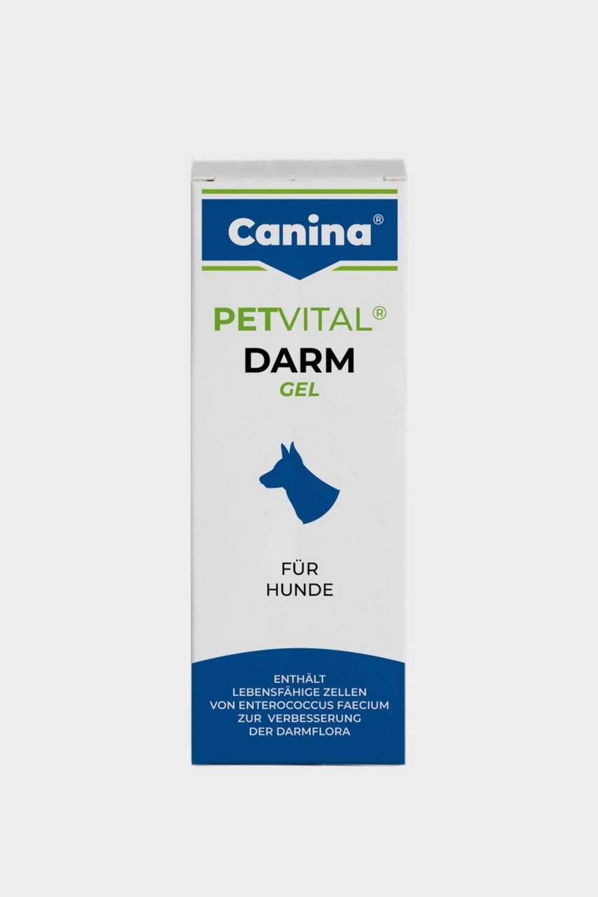 Canina PETVITAL DARM GEL für Hunde, Nahrungsergänzung mit Enterococcus faecium zur Darmflora-Verbesserung, Menge nicht erkennbar.