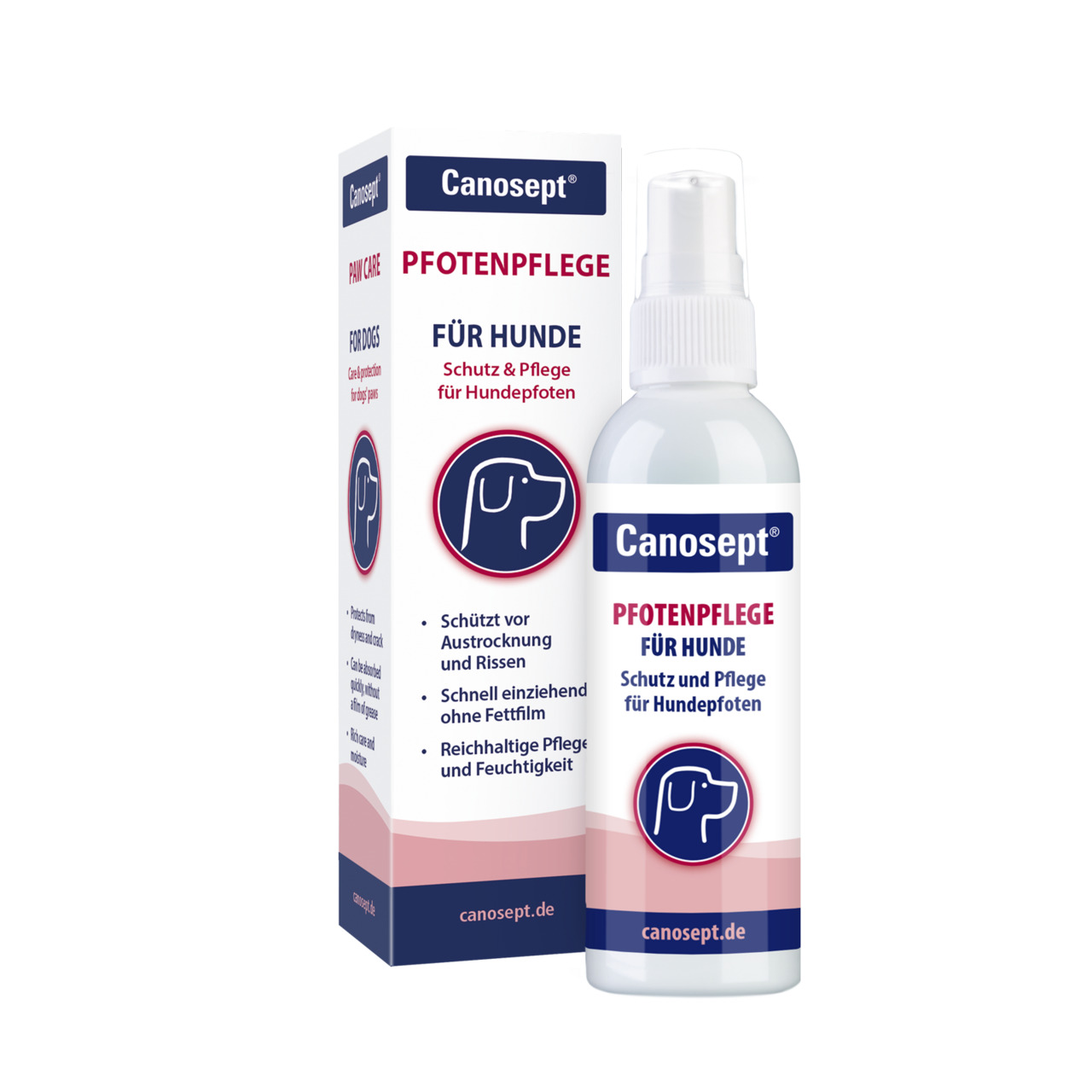 Canosept Pfotenpflege für Hunde, 75 ml: Schützt vor Austrocknung & Rissen, zieht schnell ein, kein Fettfilm, reichhaltige Pflege.