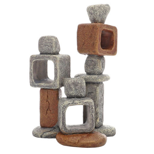 HOBBY Dekorobjekt "Stonehenge" für Aquarien, für Aquaristik-Fans, graue-braune Steine, Verstecke für Fische, ungiftig, naturnah.