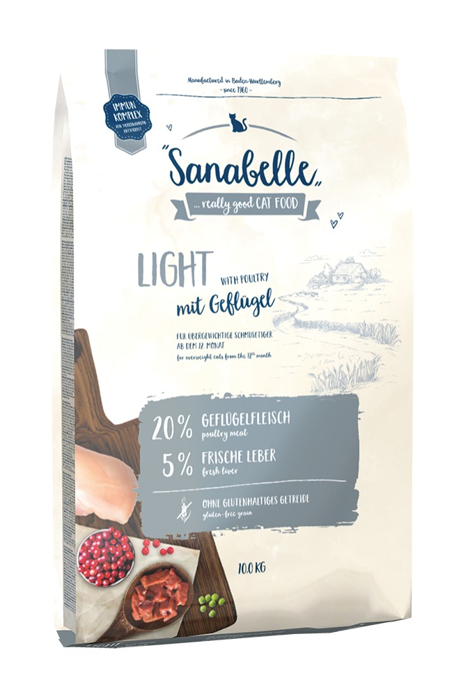 Sanabelle Light mit Geflügel Katzen Trockenfutter 10 kg