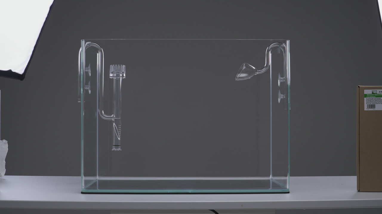 Amazing Aqua Glas Ein-/Auslass mit SkiMillimeterer 12 Millimeter  Zubehör