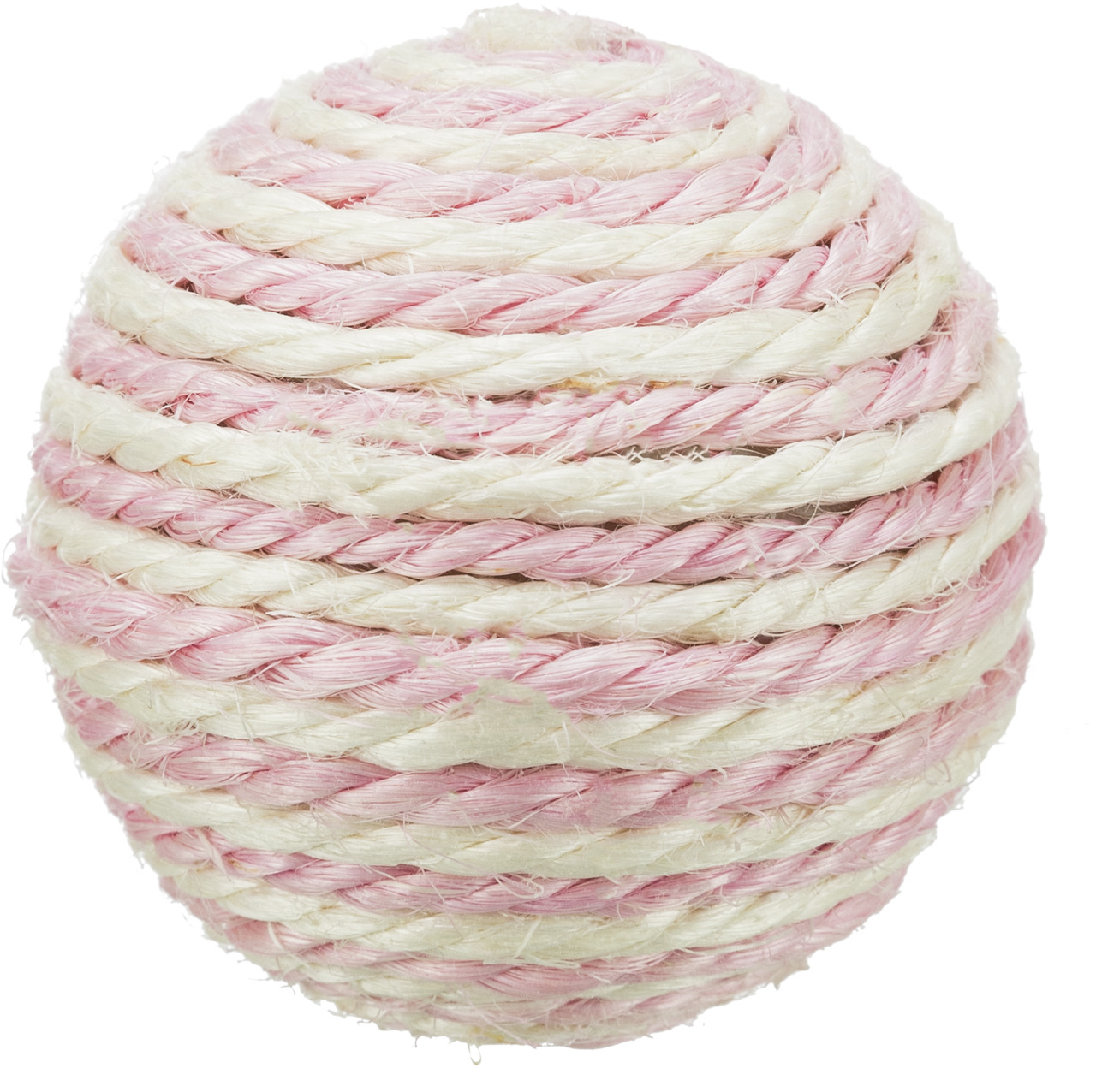 TRIXIE Sisalball für Katzen, Spielzeug aus robustem Sisal (Rosa-Weiß), fördert Aktivität & Beschäftigung, ideal für alle Altersgruppen.