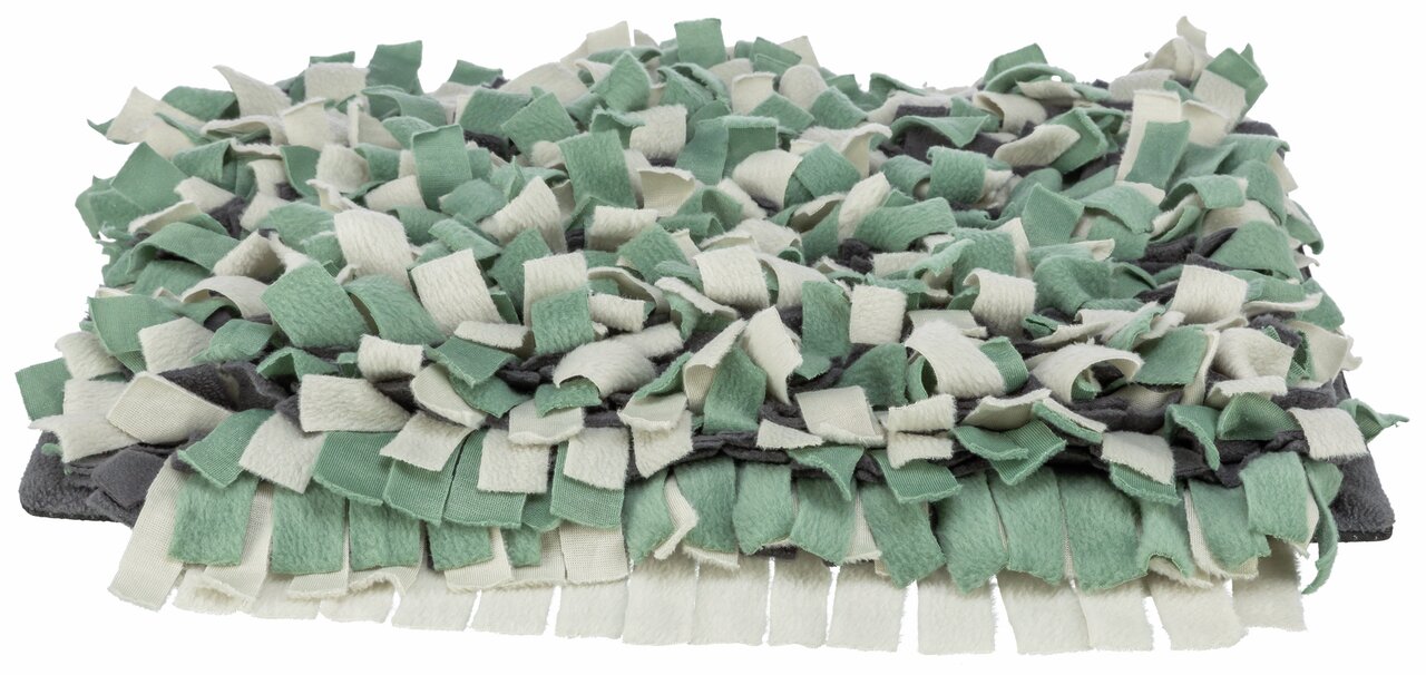 TRIXIE Schnüffelteppich für Hunde und Katzen, mint/weiß/grau, zur Beschäftigung und Futtersuche, Größe: ca. 50 x 34 cm.