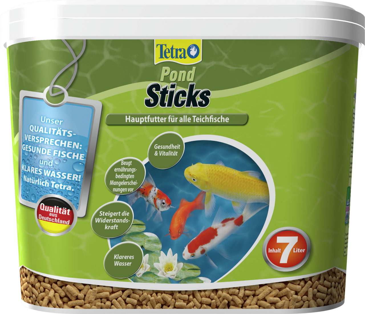 Tetra Pond Sticks, Hauptfutter für Teichfische, 7L, unterstützt Gesundheit, Vitalität & klares Wasser.