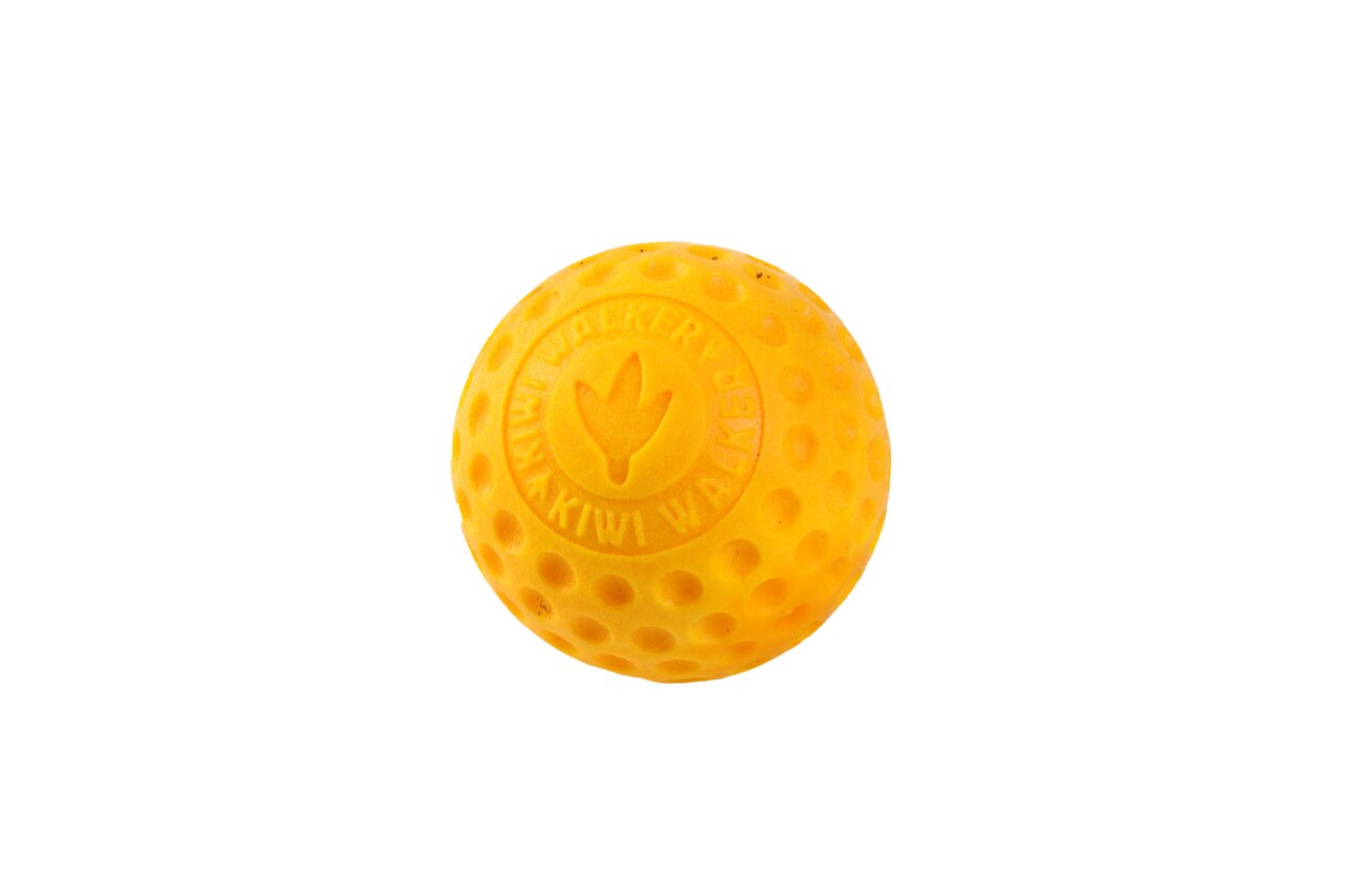 Hundespielball Kiwi Walker, für Hunde aller Größen, robust, bissfest, strukturierte Oberfläche, ideal Apportieren, Zahngesundheit.