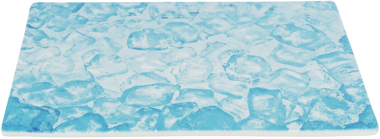 Kühlmatte TRIXIE für Hunde & Katzen, blaues Eismuster, kühlt an heißen Tagen, ideal im Sommer, ohne Strom, Maße nicht erkennbar.