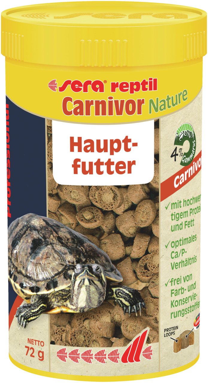 Sera Reptil Professional Carnivor Nature Wasserschildkröten Hauptfutter 250 ml