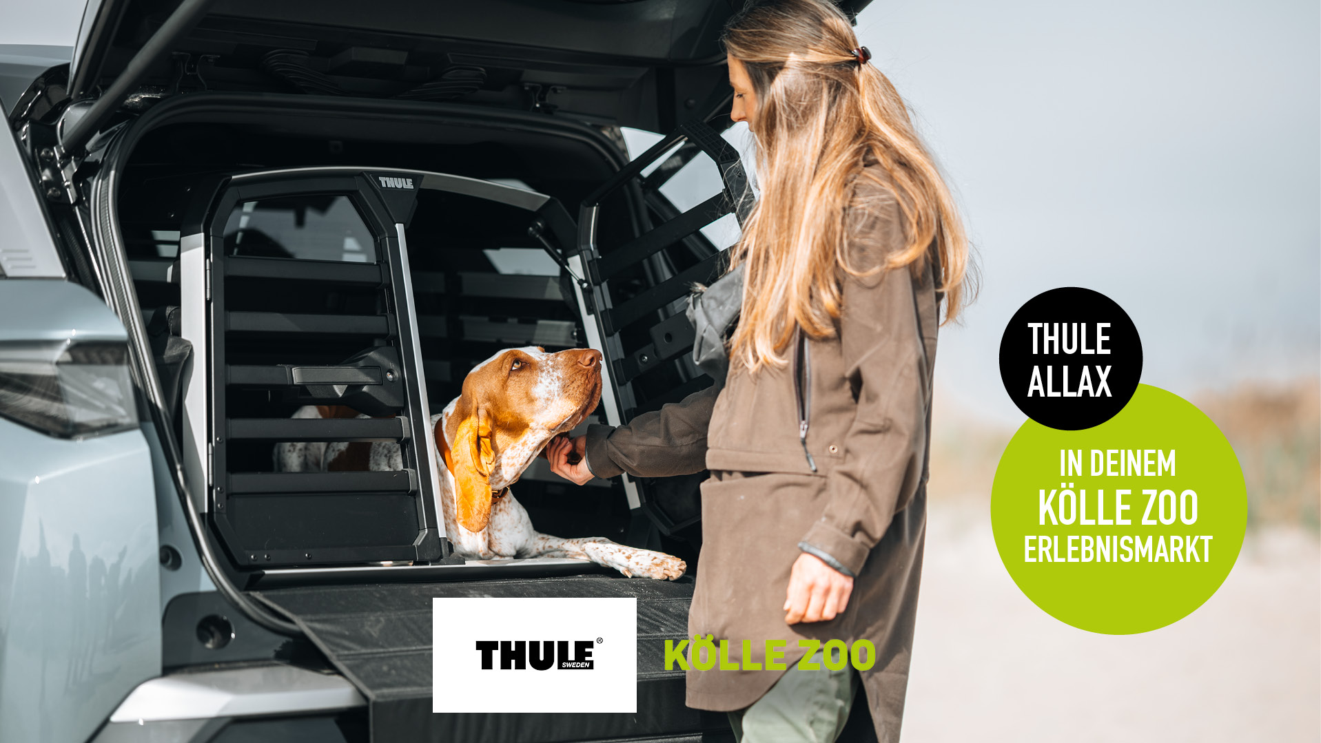THULE Doppelhundebox Hund im Kofferraum