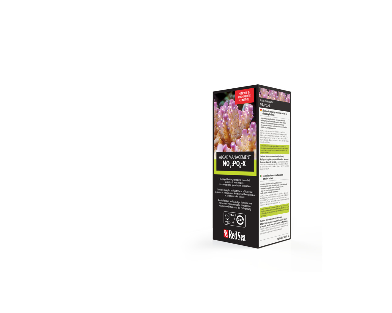 Red Sea Algae Management NO3:PO4-X, 500 ml, für Meerwasseraquarien, reduziert Nitrat- & Phosphatwerte, fördert Korallenwachstum.