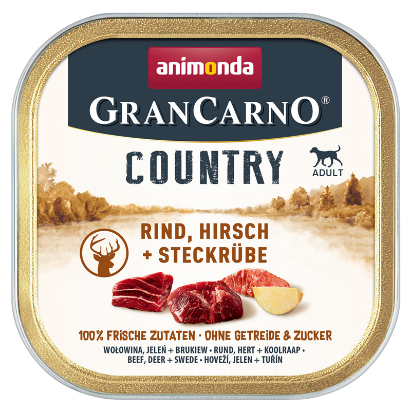 animonda Country Adult Rind+Hirsch+Steckrübe GranCarno 150 Gramm Hundenassfutter