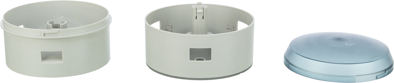 TRIXIE Futterautomat TX2 für Katzen & kleine Hunde, zeitgesteuerte Fütterung (2 Mahlz.), hellgrau.