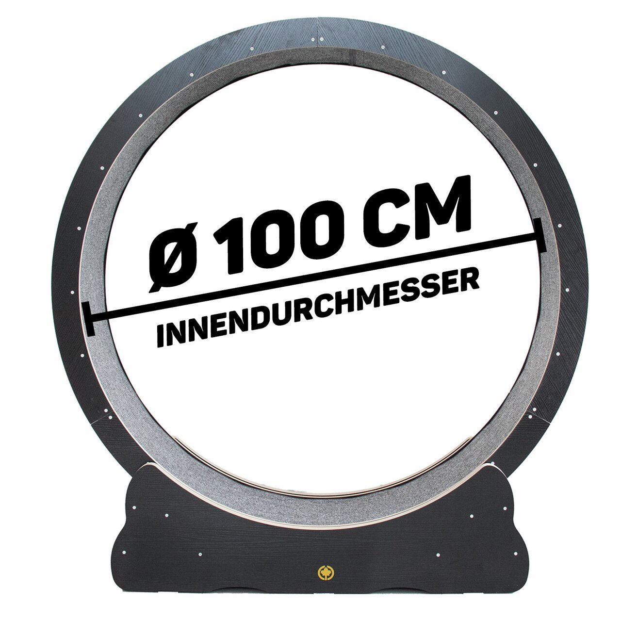 Katzenlaufrad CanadianCat, Ø 100 cm, robust, schwarz, für aktive Katzen, fördert Bewegung & Unterhaltung.