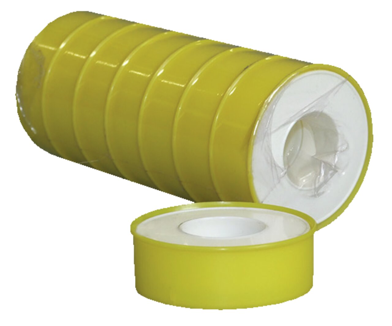 EFFAST PTFE-Dichtungsband, Sanitär/Rohrinstallationen, glatte Oberfläche, kompakt, präzise Abdichtungen, gelb, mehrere Rollen.