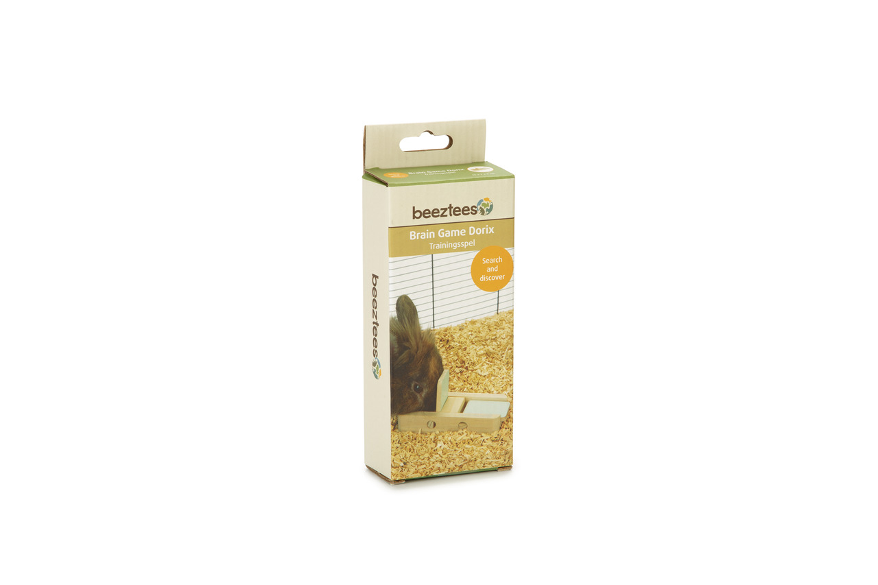 Beeztees Brain Game Dorix, Intelligenzspielzeug f. Kaninchen-Meerschweinchen, beige, geistige Förderung, Bild: Kaninchen+Spielzeug.