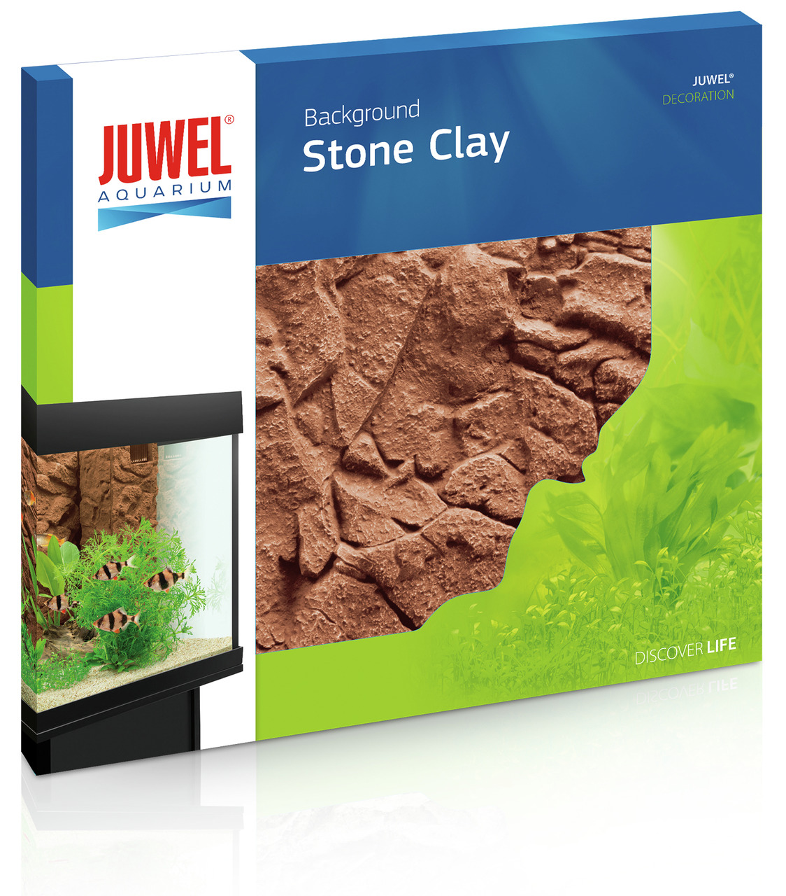 JUWEL Aquarium Background Stone Clay: Rückwanddeko für Aquarien, Steinoptik in Tonfarbe, für Aquarienbesitzer, realistische Gestaltung.