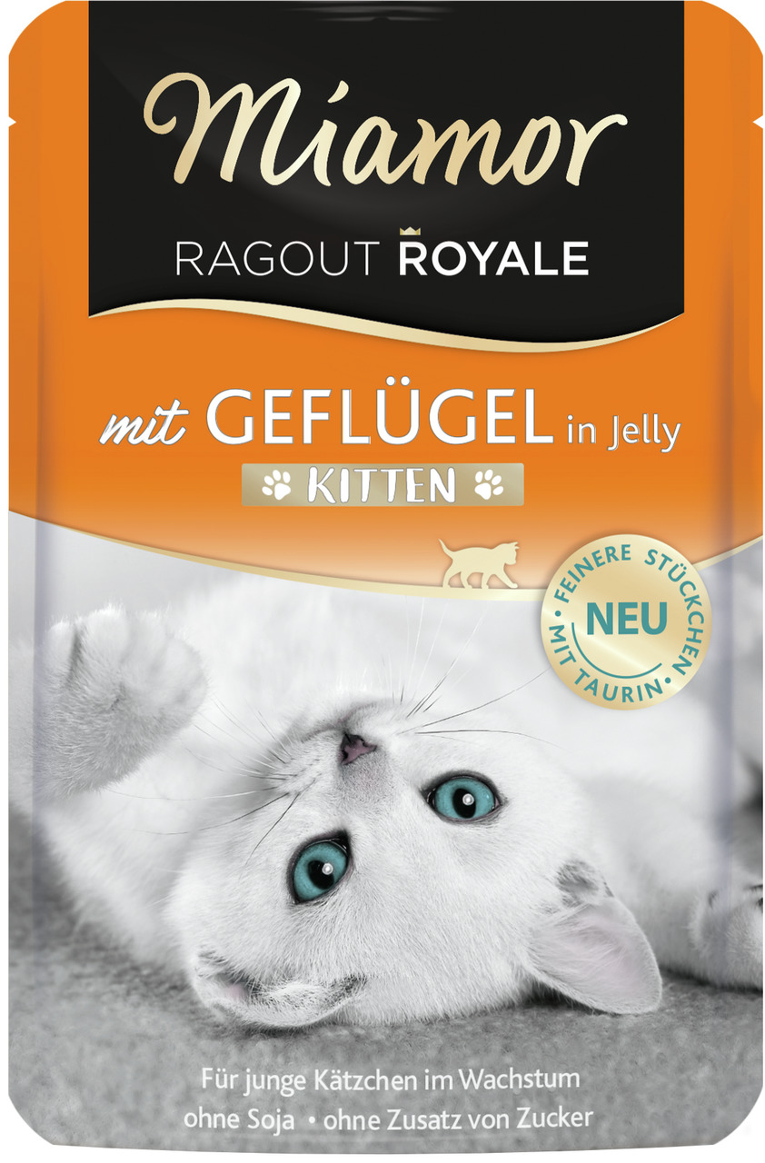 Miamor Ragout Royale Kitten mit Geflügel in Jelly Katzen Nassfutter 100 g