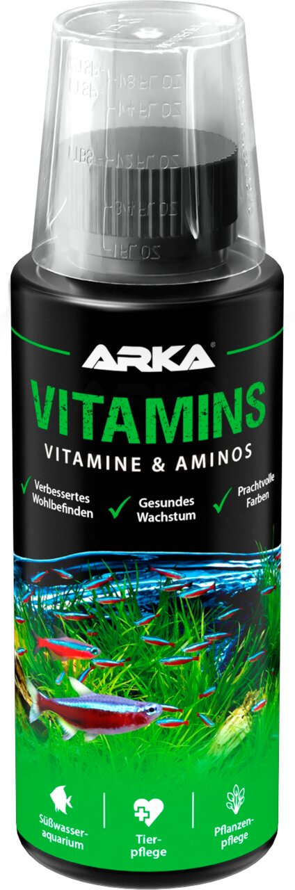 ARKA Vitamins Vitamine & Aminos für Süßwasseraquarien, verbessert Wohlbefinden und Wachstum, Tier- und Pflanzenpflege.