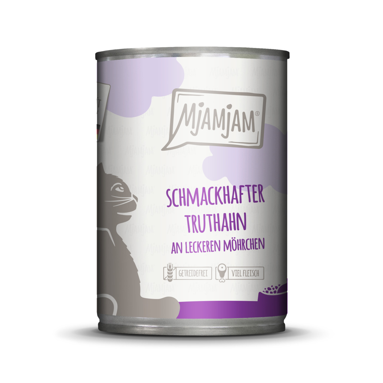 Sparpaket 6 x 400 g Mjamjam Schmackhafter Truthahn an leckeren Möhrchen Katzen Nassfutter