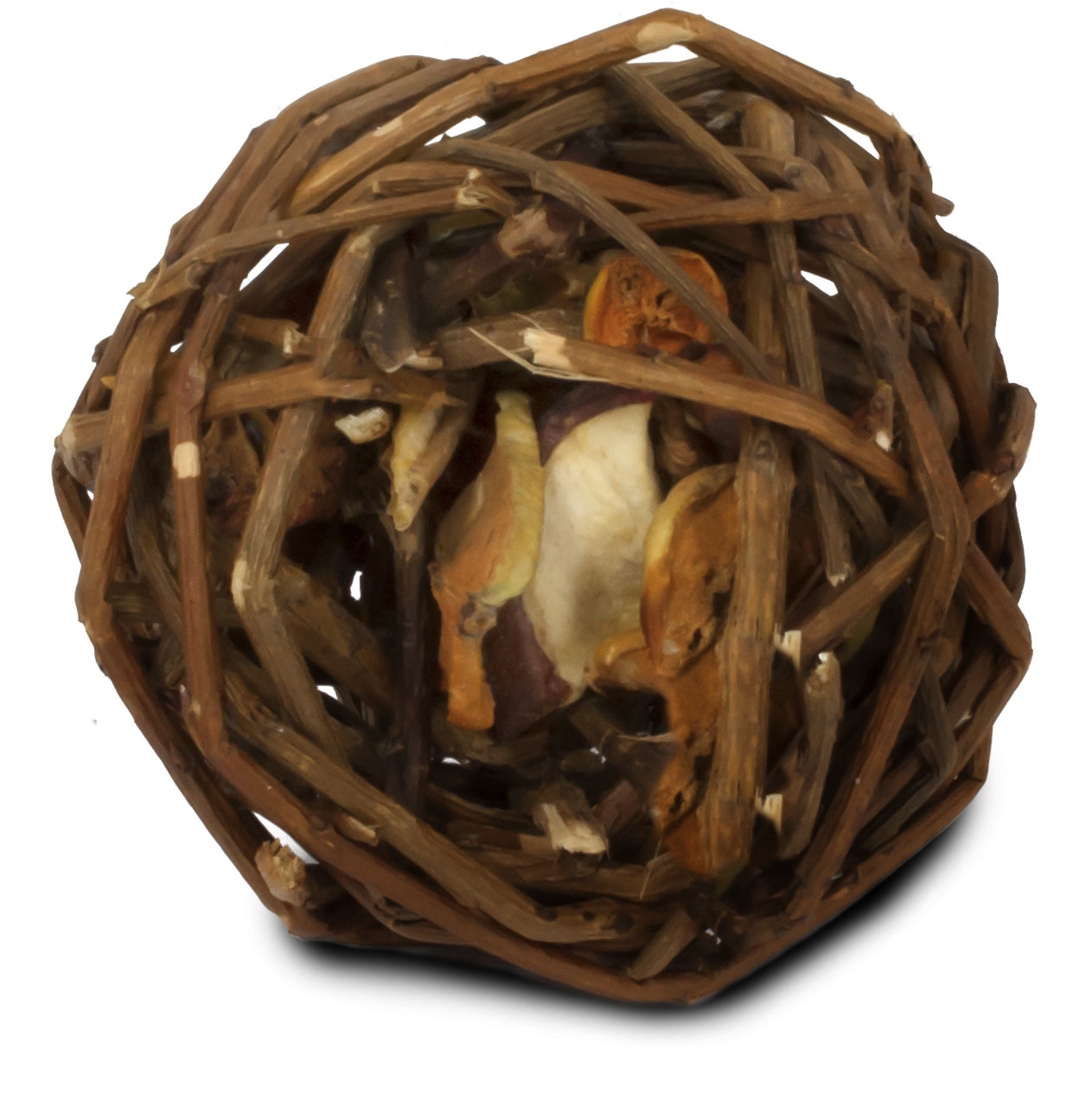 JR FARM Knabberball, Kleintiere (Kaninchen-Meerschweinchen), Früchte+Gemüse, Beschäftigung+Zahnabrieb, aus Weidenzweigen.