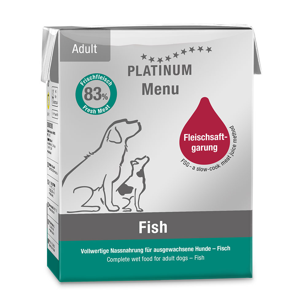 Platinum Menü Adult Pure Fish Hunde Nassfutter 375 g