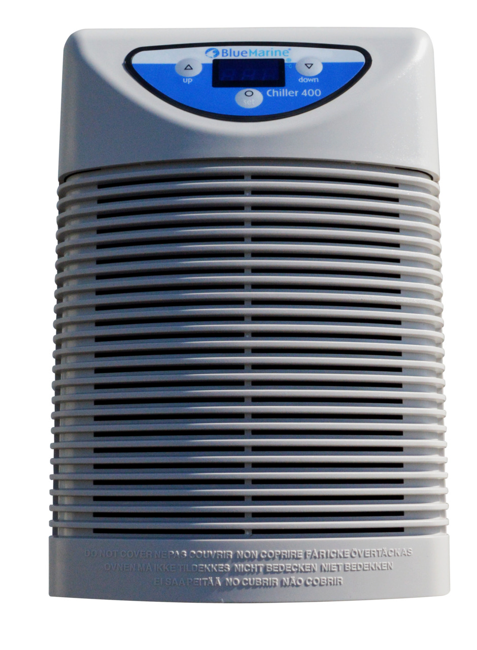 Blue Marine Chiller 400, Aquarium-Kühlgerät, weiß, mit Display & Temp.-Regelung, vertikal, für Aquarien.