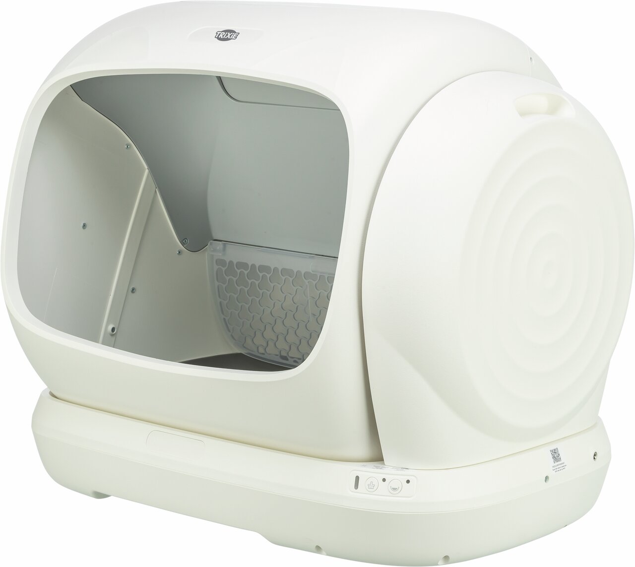 TRIXIE Katzentoilette für Katzen, geschlossene Form, hygienisch und geruchshemmend, Farbe Weiß, modernes Design.