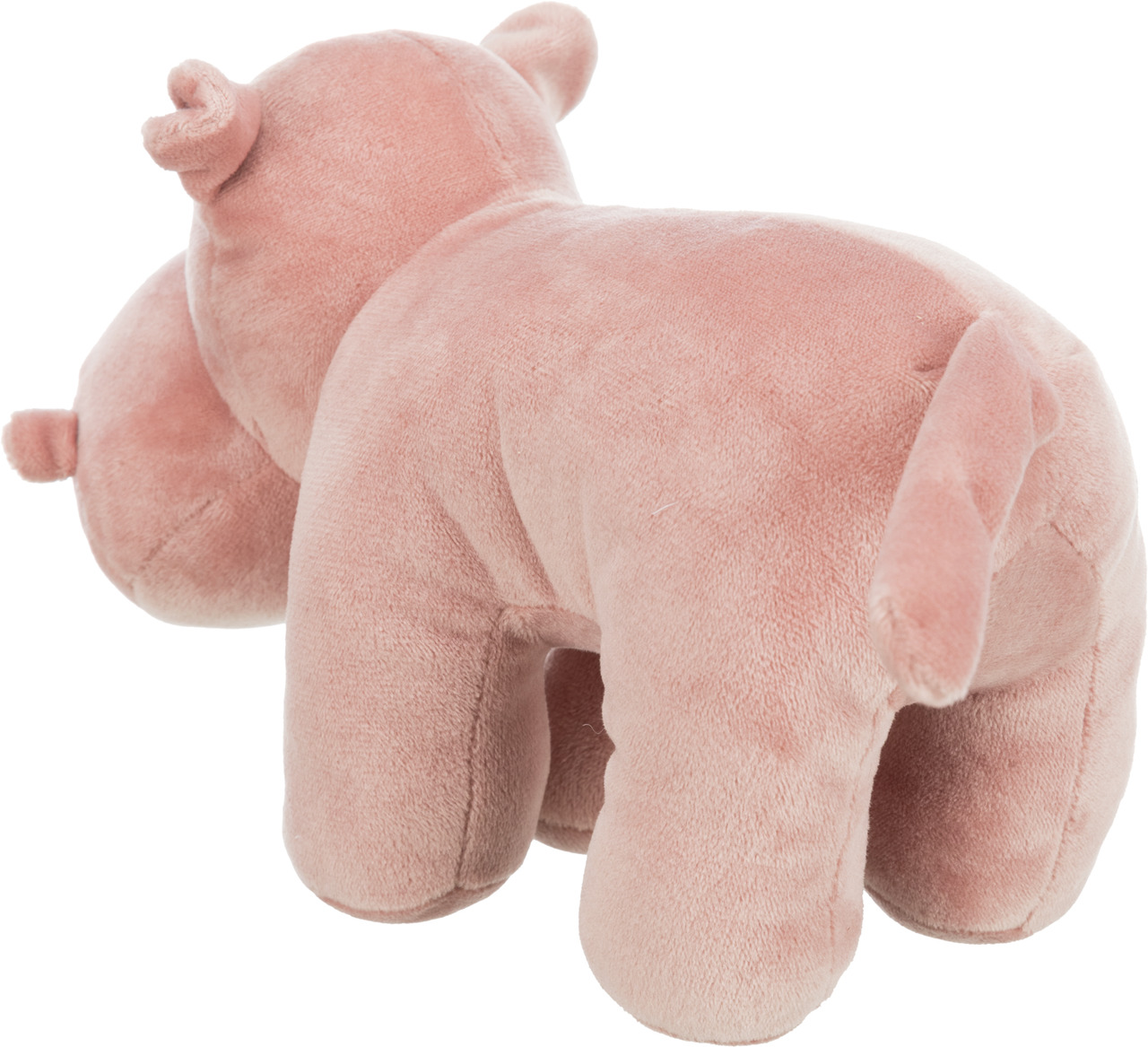 TRIXIE rosa Plüsch-Nilpferd, Kauspielzeug-Kuschelgefährte für Hunde, weiches Material für angenehmes Spiel, Größe gut erkennbar.