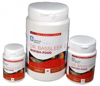 Aquarium Münster Dr. Bassleer Biofish Food Garlic für Aquarienfische, Knoblauch, größte Dose mittlere Größe.