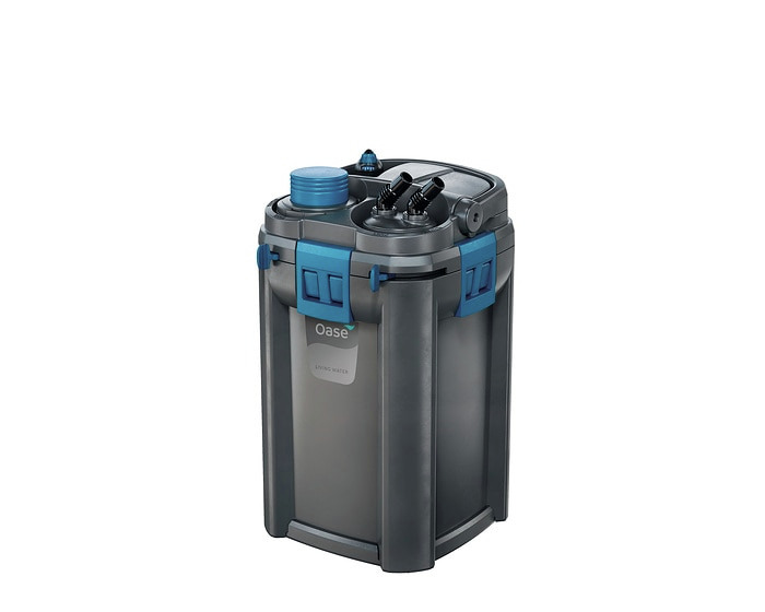 Oase BioMaster 600 Außenfilter, für Aquarienbesitzer, effektive Wasserreinigung, Grau-Blau, Vorfiltersystem, bis 600L.
