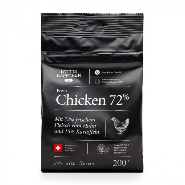 Lottis Häppchen Fresh Chicken 72 % Hunde Trockenfutter 4 kg