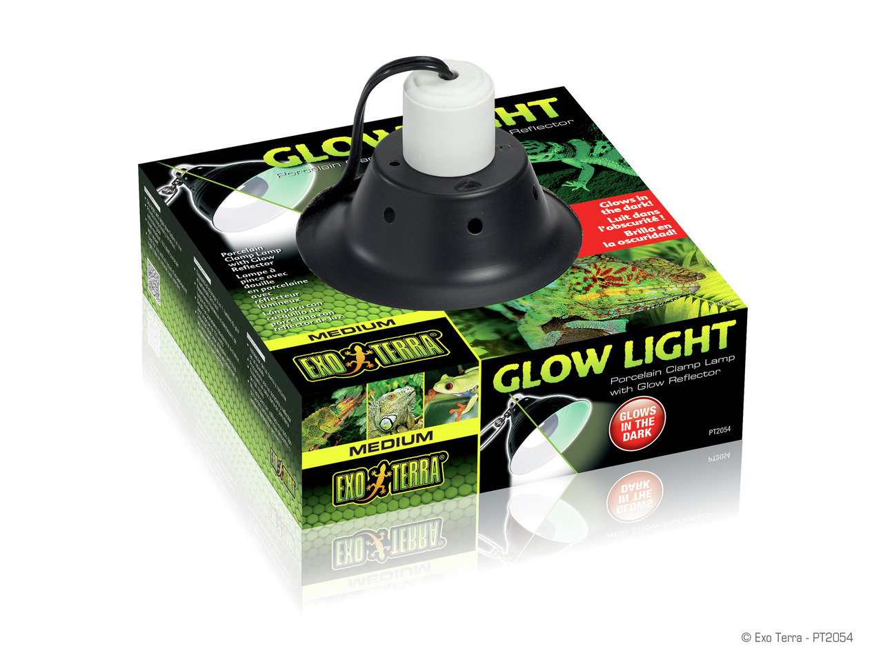 Exo Terra Glow Light 21cm Porzellan-Klemmlampe und Leuchtreflektor Terrarienbeleuchtung