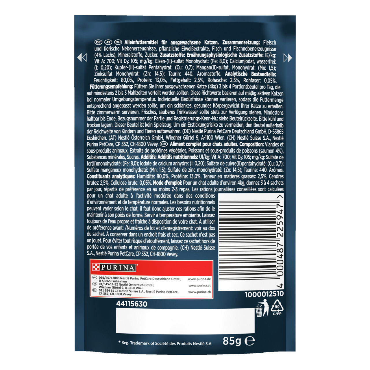 Gourmet Perle Lachs 85g Katzenfutter